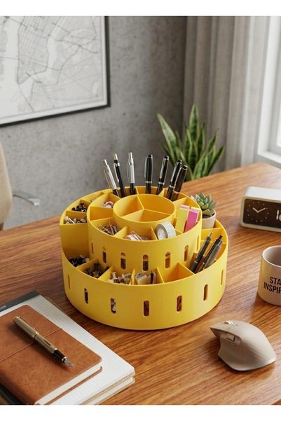 APLUS Makeup Table and Desktop Organizer with Compartments for Office - Brush and Lipstick Organizer Makeup Organizer