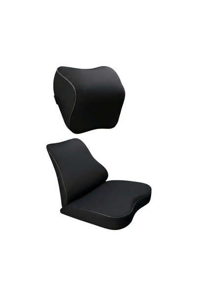 DLC طقم مقاعد سيارة من الفوم الذاكر 3 في 1 - مسند رأس ومسند ظهر ودعم للمقعد -...
