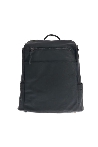 Meli Melo Paris Roomy black backpack with multiple pockets