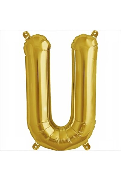 Shop Carnaval Balon din folie, în formă de U, auriu, 41 cm, 1 buc.