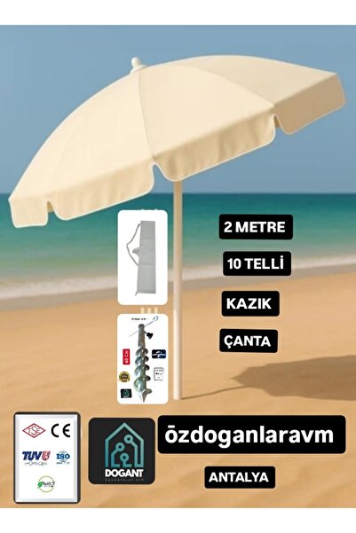 dogant özdoğanlar avm Plaj Şemsiyesi 200 Cm Çapında 10 Telli Taşıma Çantalı K...
