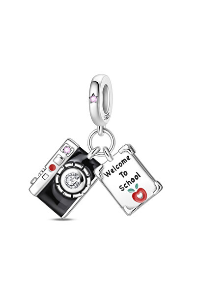Choice54 PAC1793 Back To School 925 Sterling Silver Charms Bag Earphone Magic...