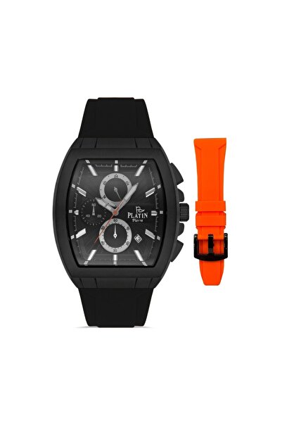 Platin Pierre Sa-Pl-1000Gd-Zq2 Silicone Cord Functions Active Square Men's Wr...