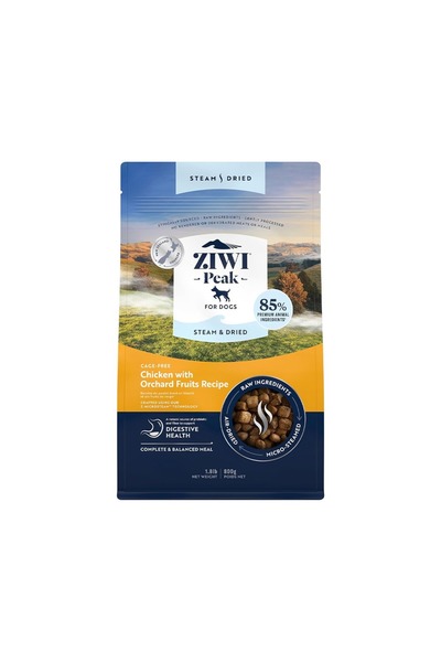 ZIWI Peak طعام كلاب بوصفة الدجاج المطهو بالبخار والمجفف 800 جرام