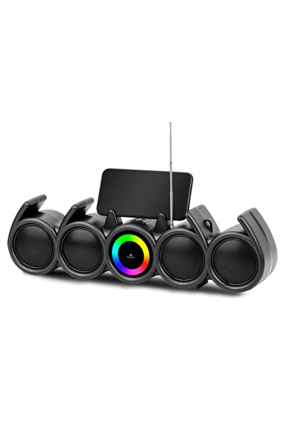 Generic Kisonli LED-918 2.0 Blue Tooth FM Radio Soundbar with Light