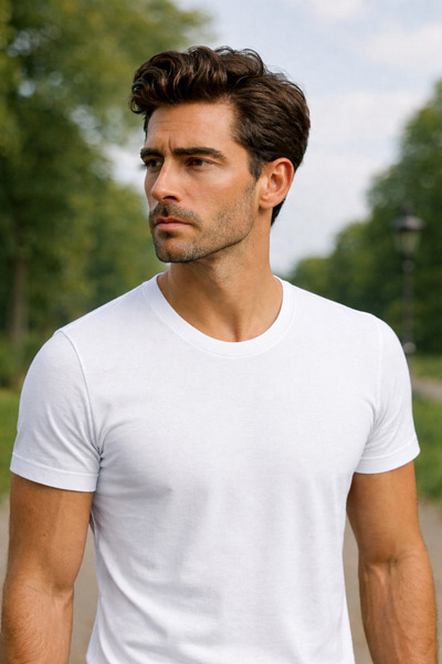 Masimar Ανδρικό βαμβακερό αθλητικό μπλουζάκι με στρογγυλή λαιμόκοψη Καλοκαιρι...