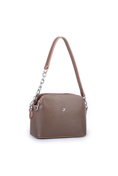 Nas Bag Kadın Sade Şık Omuz ve Çapraz Zincirli ve Uzun Çift Askılı (20x15 cm)...