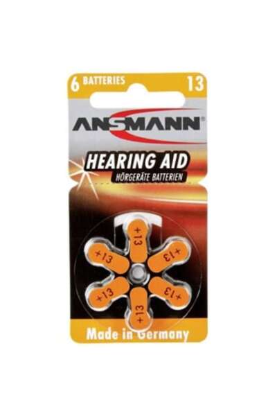 ANSMANN AZA13 Blister de acustice cu baterii, 6 bucăți
