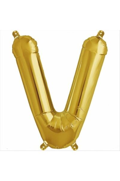 Shop Carnaval Balon din folie auriu, litera V, 41 cm, 1 buc.