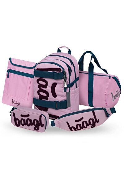 Baagl Set rucsac școlar 5 piese: Rucsac, Penar, Geantă sport, Borsetă, Husă l...