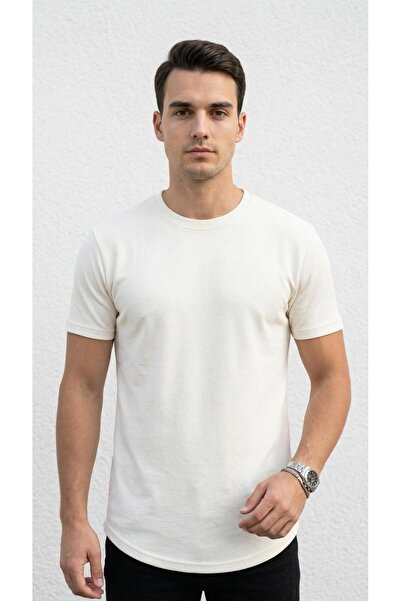 Plus Scorpion Men's Slim Fit Basic T-Shirt, Flexible, Anti-Sweat, Pique Textu...