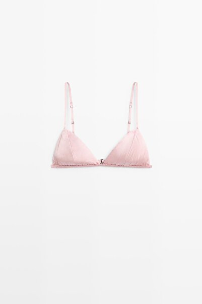 Massimo Dutti İpek üçgen bikini üstü