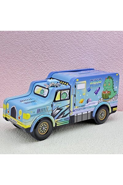 Livava Μεταλλικός κουμπαράς φορτηγού με φιγούρα δεινοσαύρου - Παιδικό κουτί α...