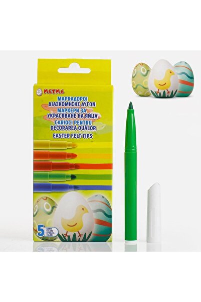 ZanaCasei Set de markere pentru ouă de Paște, 5 culori