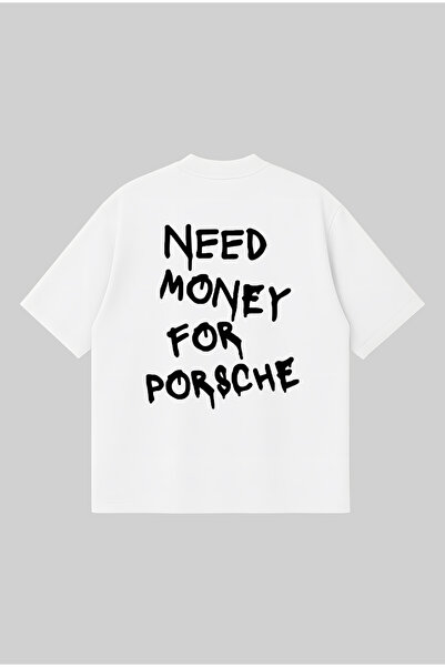 PURE POWER Need Money for Porsche Oversize Boxy Fit Unisex 100% Cotton Tshirt...