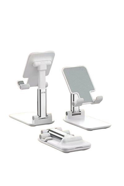 MTL حامل جوال مكتبي قابل للطي اللون الأبيض