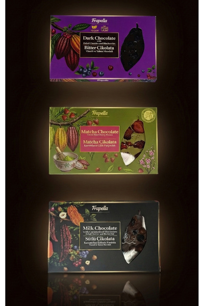 Frapella Özel Seri Çikolata Seti – 3 Farklı Lezzet 3x150 Gr.