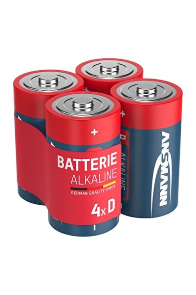 ANSMANN Set de baterii alcaline Red D - 4 bucăți