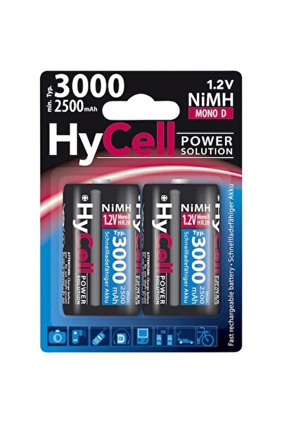HYCELL Baterie D 3000mAh, blister cu 2 bucăți