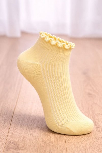 Sky Socks 10 Pack Combed Cotton Ruffled Soft Colored Scented Booties Unisex Short Sports Sneakers Socks