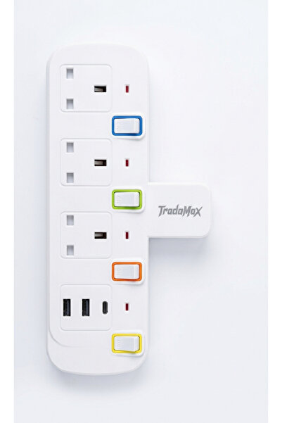 Proove TridoMax 4-Outlet + USB Power Strip – Smart Safety and Separate Contro...