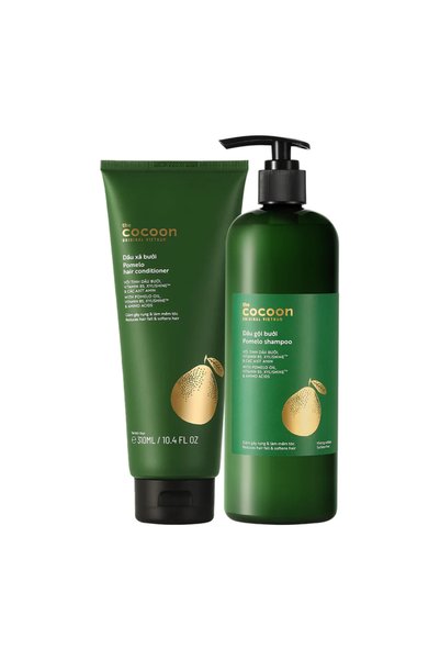 The Cocoon Original Vietnam Pomelo Shampoo & Conditioner Shower Set, Sulfate-Free Hair Fall Dandruff Frizz Control