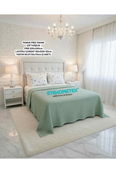 ETE HOMETEX Etehometex Double Size 100% Cotton Pool Pique Set