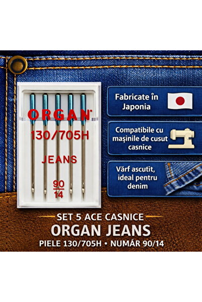 ORGAN Set 5 ace casnice Jeans 130/705H număr 90