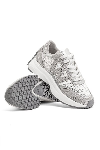 Modabuymus Λευκό Γκρι Χρώμα Πέτρινο Άνετο Αθλητικό Παπούτσια Καθημερινά Αθλητ...