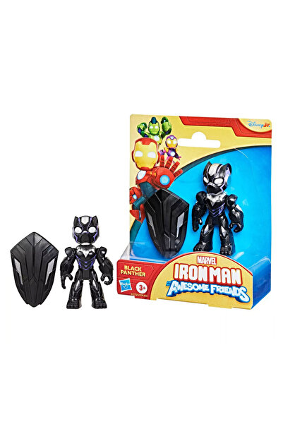 Marvel Iron Man and his friends Marvel figurine, with Black Panther, 7.6cm