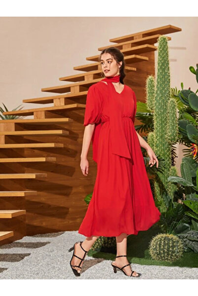 Iuliashop Rochie midi roșie Seline - M