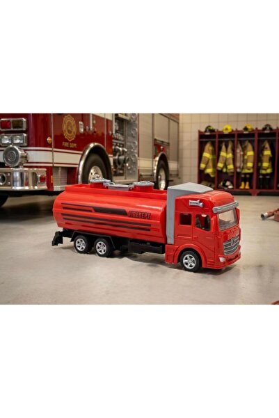 Tıfıl Toys İtfaiye Tankeri - Çek-Bırak Mekanizmalı 19 cm Tanker Kapakları Açı...