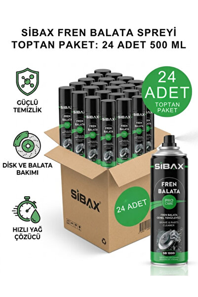 Sibax Fren Balata Temizleyici Sprey 500 ml 24 Adet (1 Koli)
