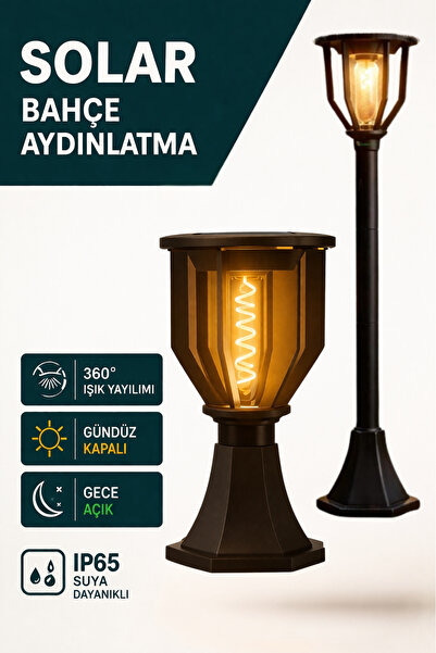 Wair Teknoloji Güneş Enerjili Dekoratif Bahçe Lambası Sensörlü LED Balkon Kap...