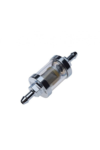 WMX Filtru benzina metalic, transparent, culoare crom