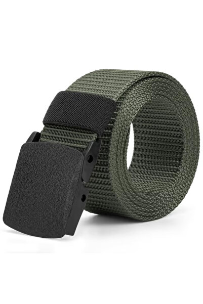 OEM Military green belt for men, with automatic locking, made of plastic mate...