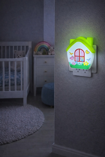 kialed Çiçekli Çocuk Bebek Gece Lambası Priz Tipi LED Dekoratif Oda Aydınlatm...
