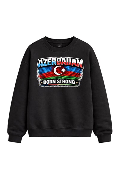 Rabona Fashion Αζερμπαϊτζάν Born Strong – Φούτερ / Φούτερ με κουκούλα / Μπλου...