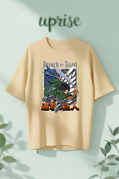 Vordevia Μπλουζάκι Attack on Titan Levi από βαμβάκι με στάμπα, σε μεγάλο μέγεθος