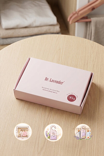 Dr.Lavender Dolap Sabunu Çilek Tarlası 3’lü Set (3x30g) – Dolap ve Çekmece Kokusu – Uzun Süre Kalıcı Ferah Koku