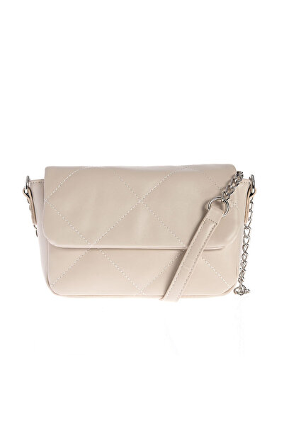 Meli Melo Paris Geanta crossbody bej cu aspect matlasat