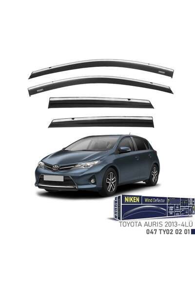 Niken Toyota Auris Cam Rüzgarlığı Kromlu 2013- 4'Lü