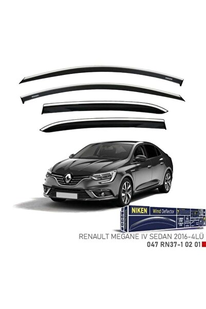 Niken Renault Megane 4 Sedan Cam Rüzgarlığı Kromlu 2016- 4'Lü