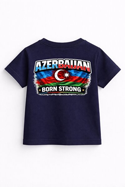 Rabona Fashion Azerbaijan Born Strong – Dječja majica sa efektom zastave