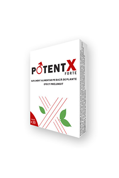 PotentX Forte - cutie 20 capsule pentru erectie si ejaculare precoce