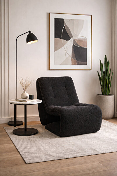 N.zone Comfortable Single Chair with Modern Design, High-Quality Fabric Uphol...