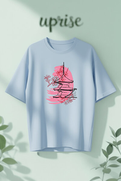 Vordevia Μπλουζάκι από βαμβάκι με στάμπα Sakura Japan Aesthetic, σε μεγάλο μέ...