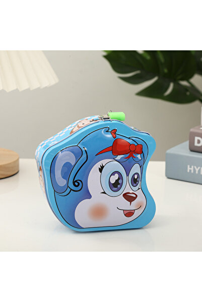 Livava Μεταλλικός κουμπαράς με φιγούρα μαϊμού - Παιδικός κουμπαράς με κλειδαρ...