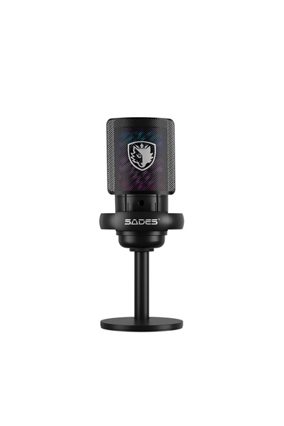 Sades Tyto Gaming Microphone Black USB Condenser Mic for Streaming Recording ...