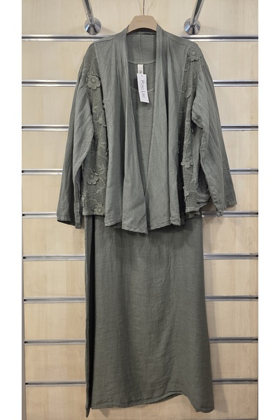 Park Moda Λινό Σετ Ρούχων με Σακάκι